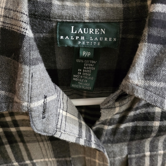Ralph Lauren petite button down flannel. - Picture 3 of 5